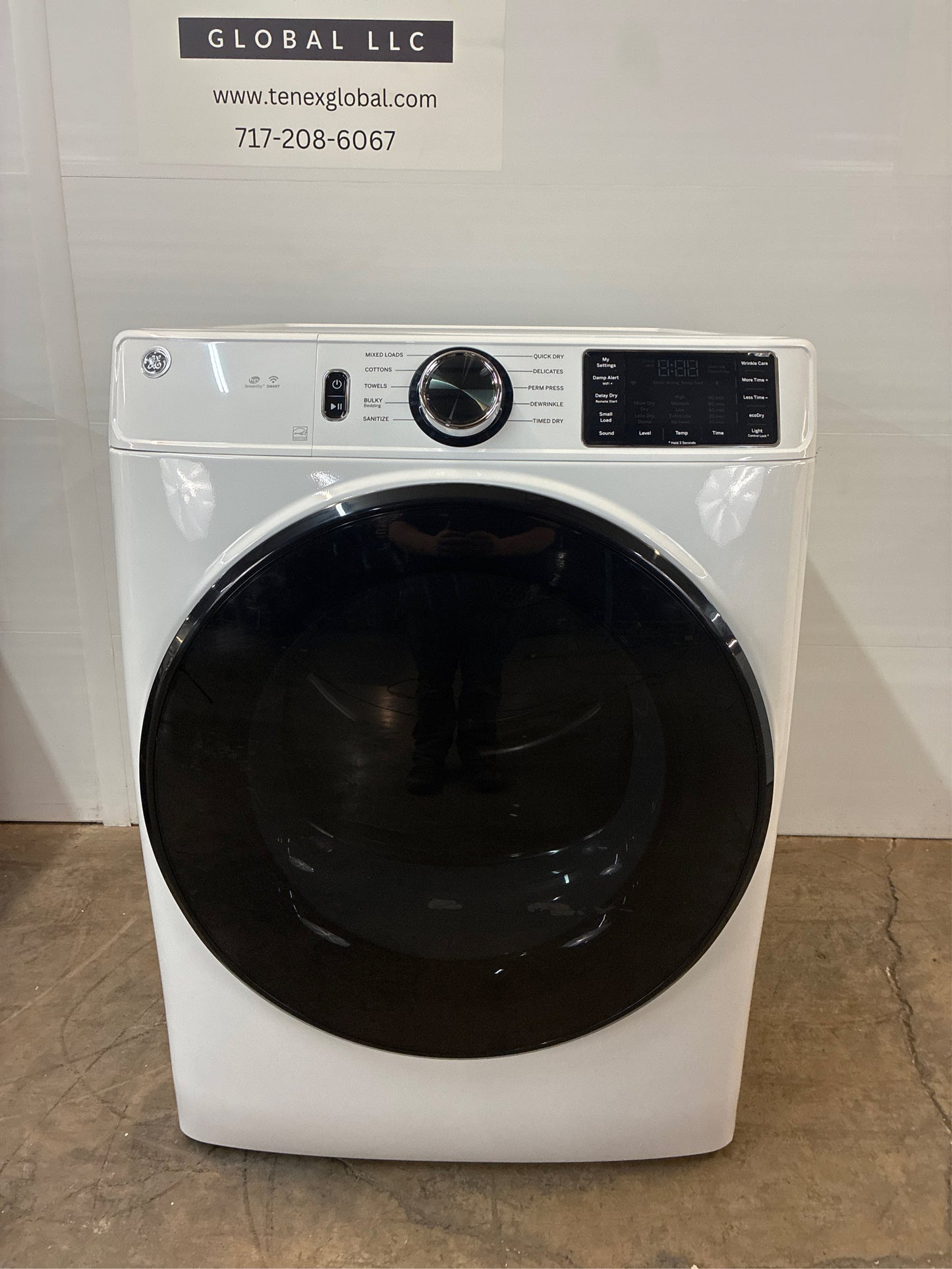 GE 7.8-cu ft Stackable Electric Dryer White