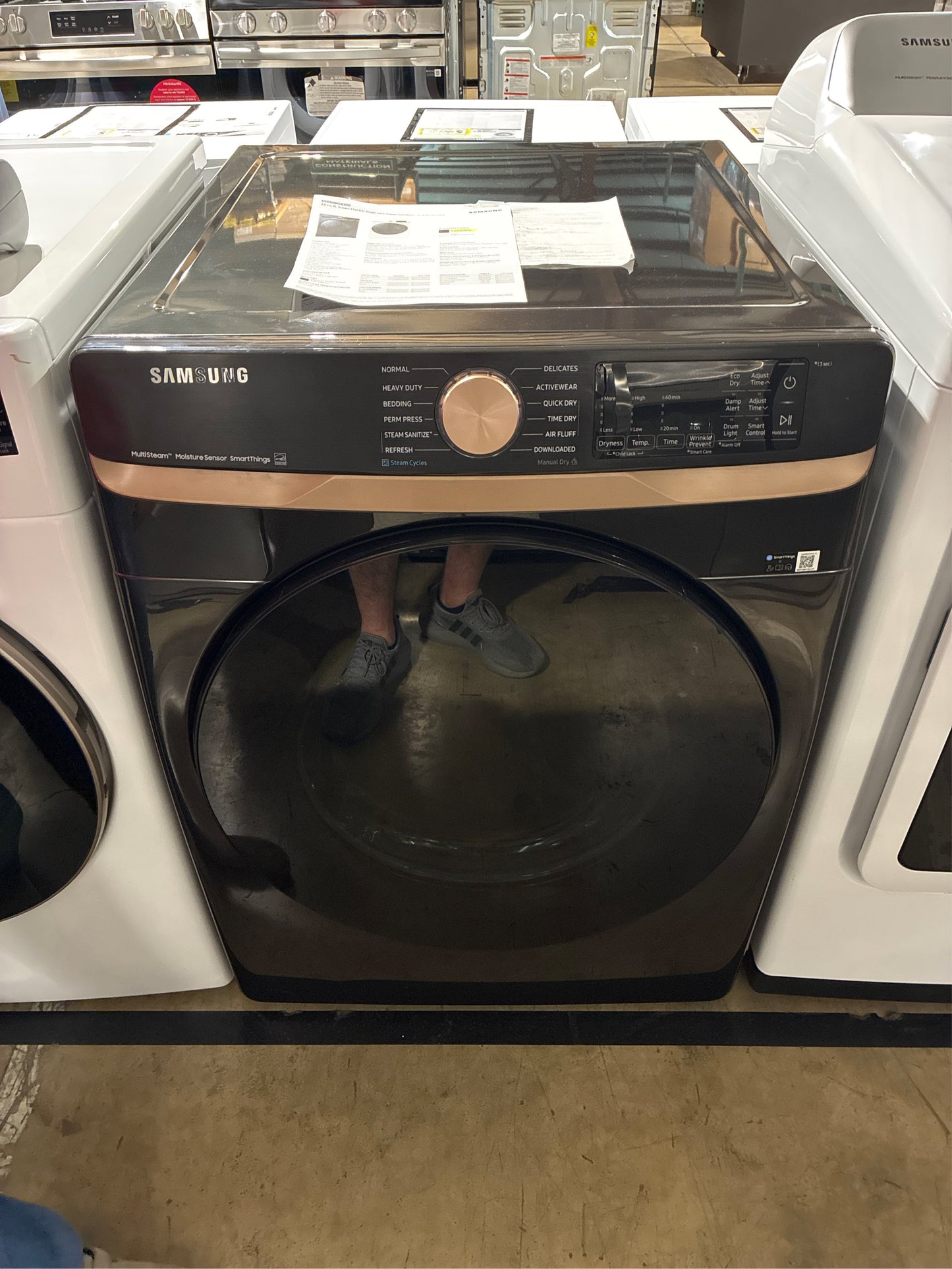 7.5 cu. ft. Smart Electric Dryer, Brushed Black