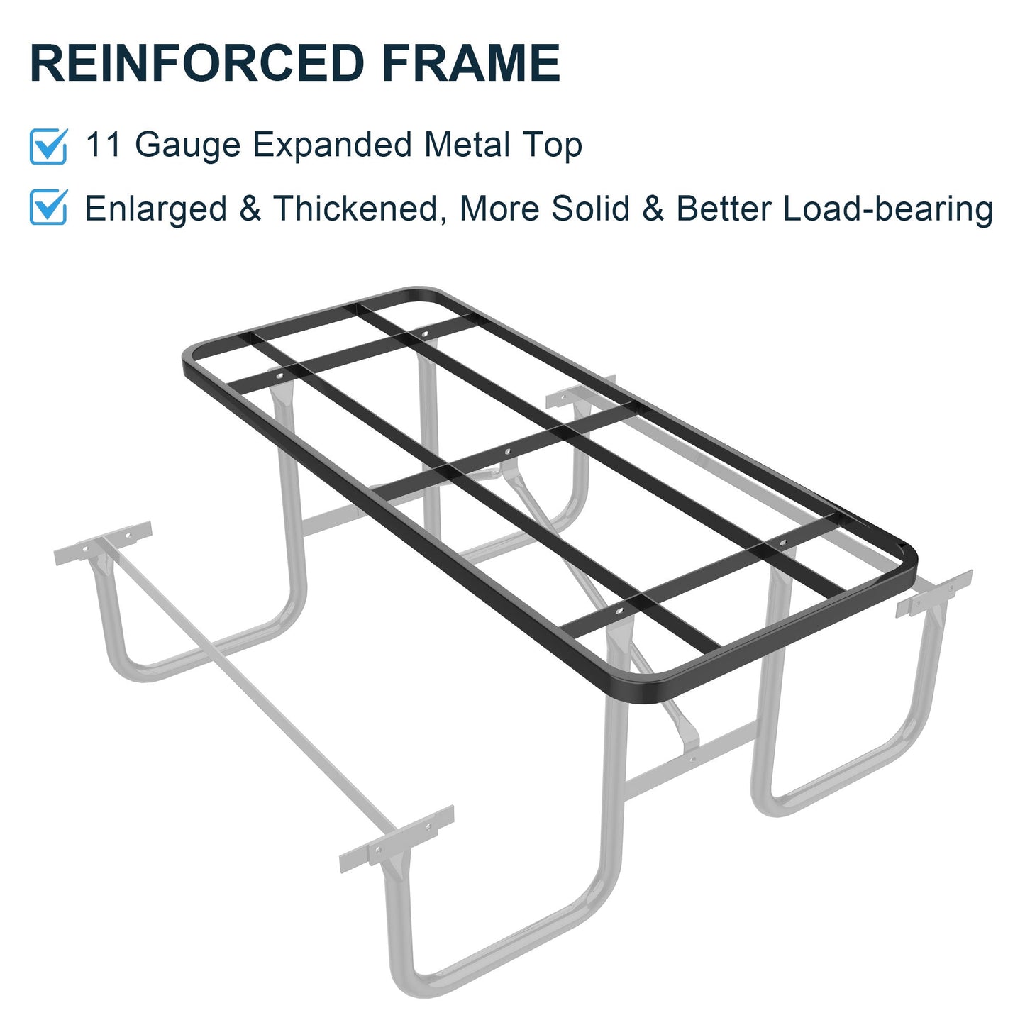 6 ft Metal Picnic Tables for Outdoors