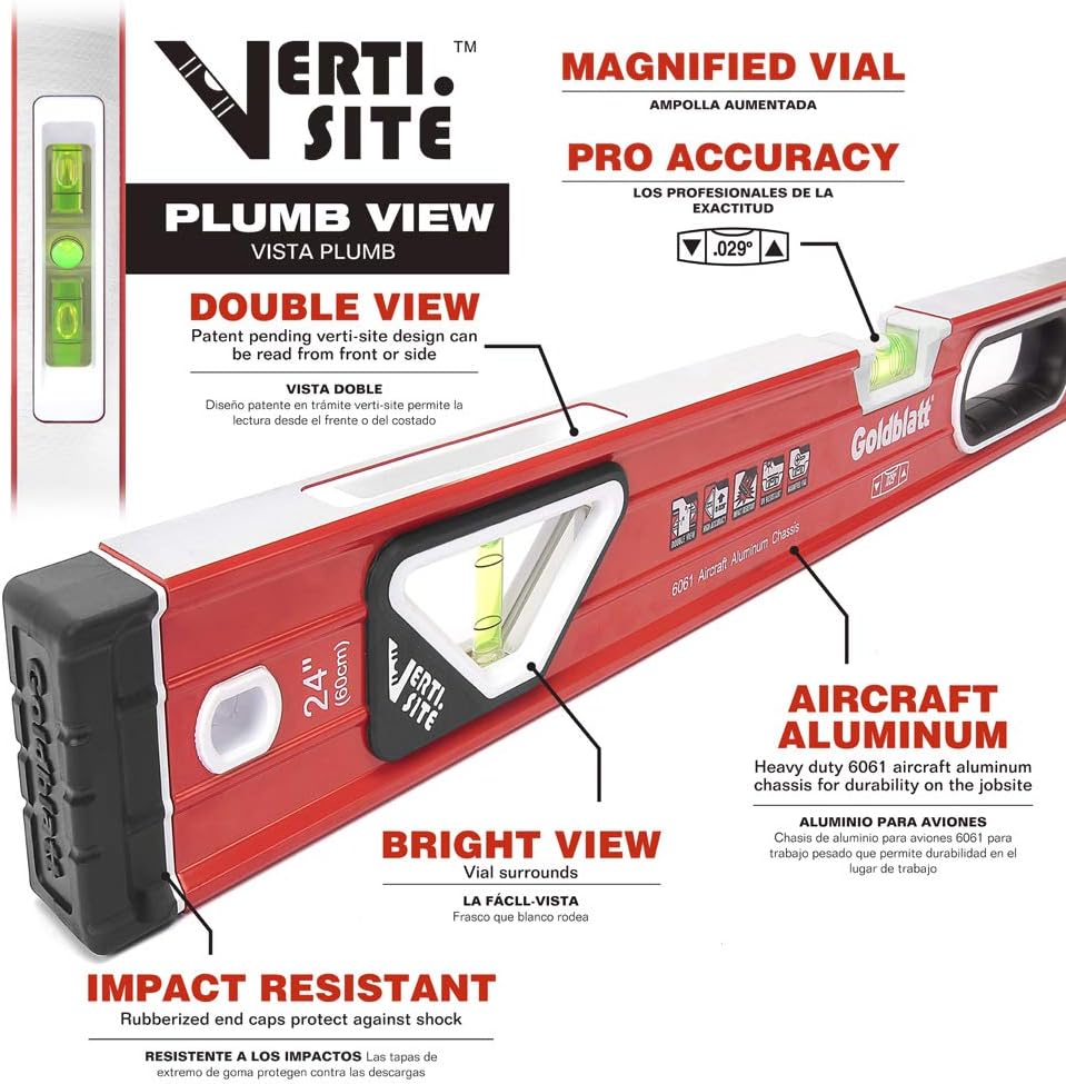 GOLDBLATT, G09001, GB 24IN Box Beam Level