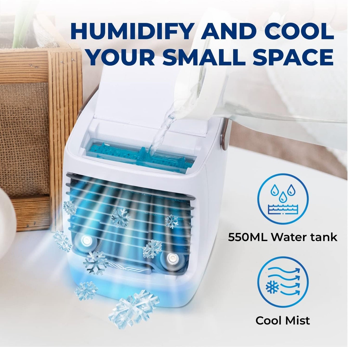 ChillWell 2.0 Evaporative Cooler – 4-Speed USB