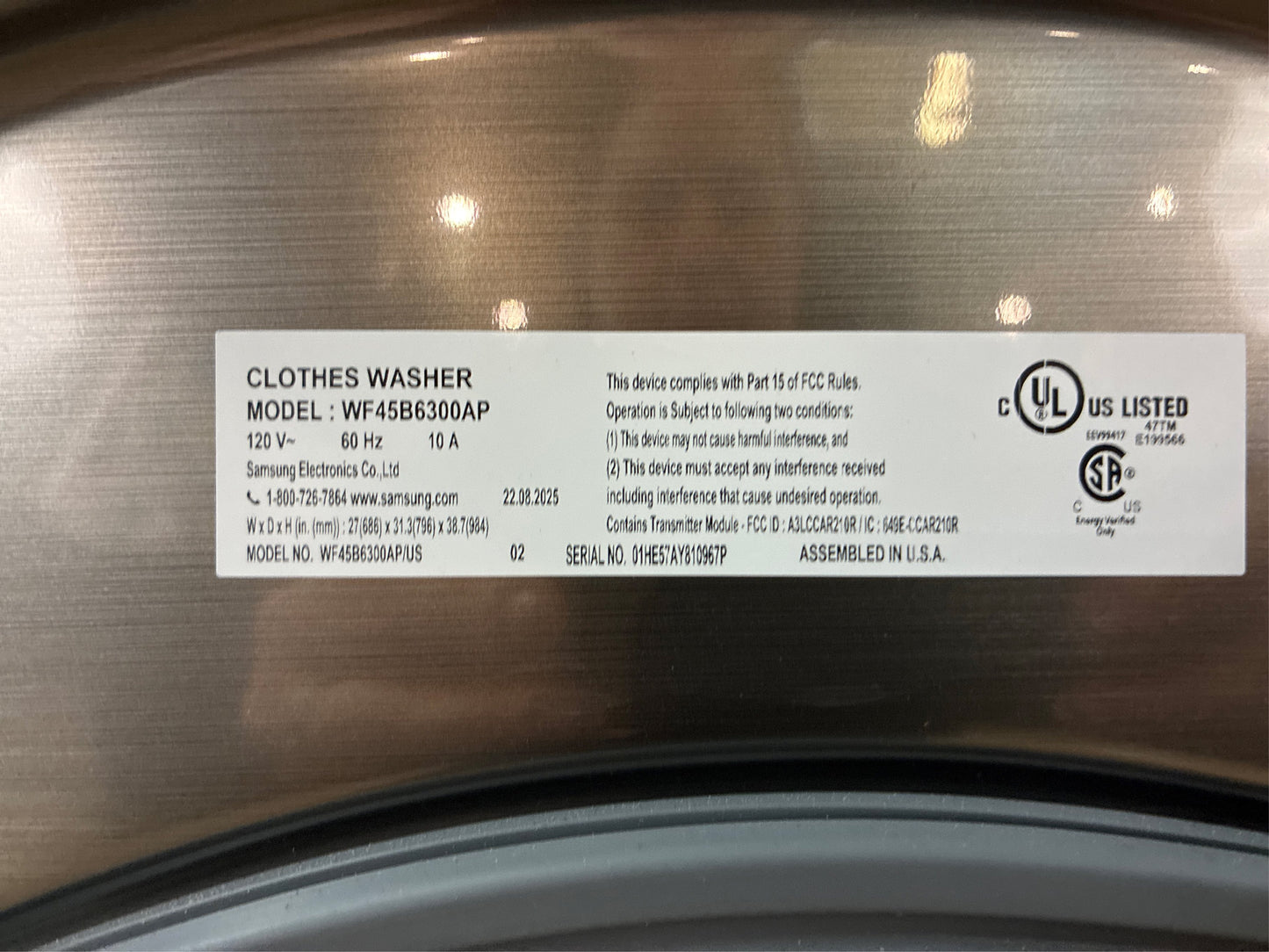 Samsung - 4.5 cu. ft. Smart Front-Load Washer