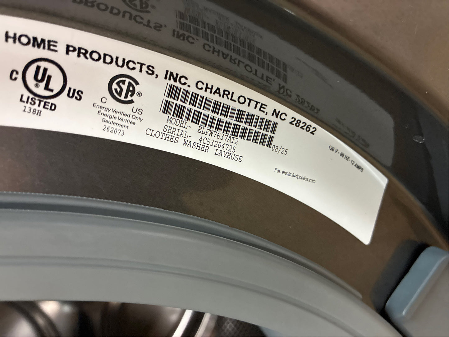 Electrolux 4.5 cu. ft. Front Load Washer - Titanium