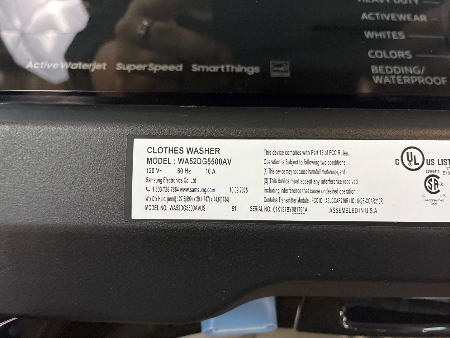 Samsung Smart Top Load Washer w. Super Speed Wash