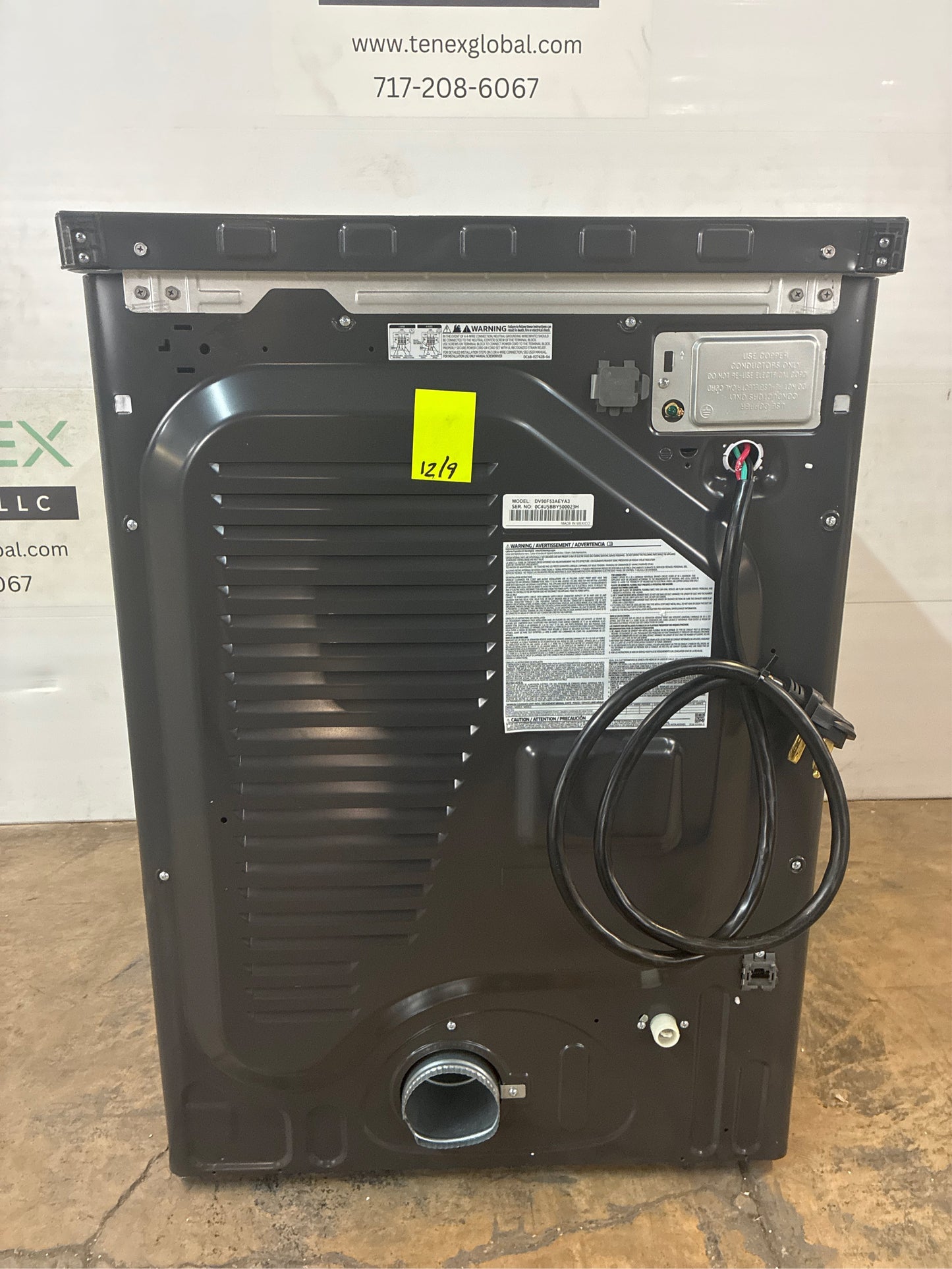 Samsung 7.6 cu ft Electric Dryer in Ivory