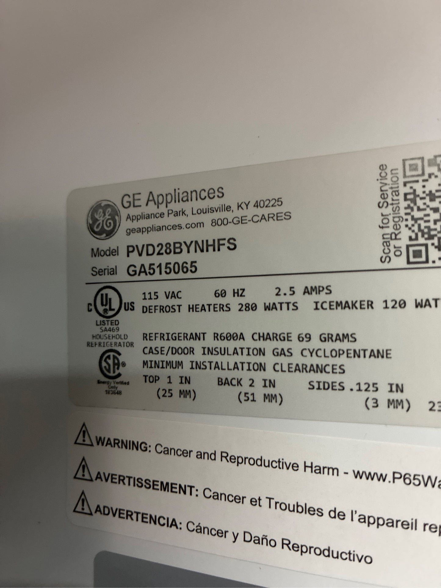 GE Profile 27.9-cu ft Smart French Door