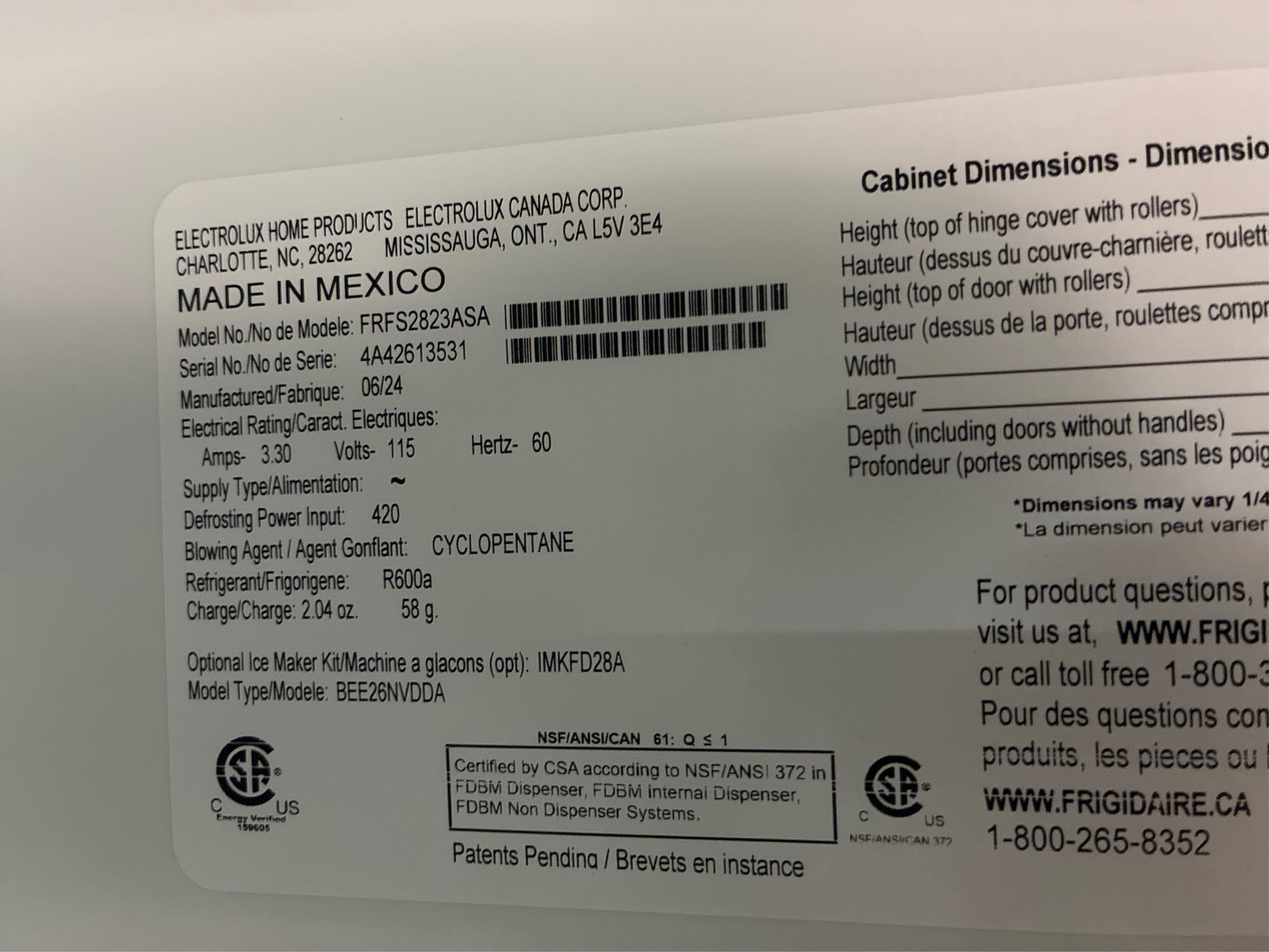 Frigidaire 27.8-cu ft French Door Refrigerator