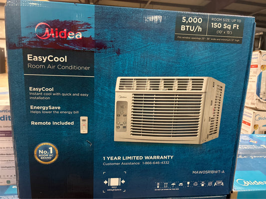 Midea 5,000 BTU Window AC, 150 sq ft, Remote