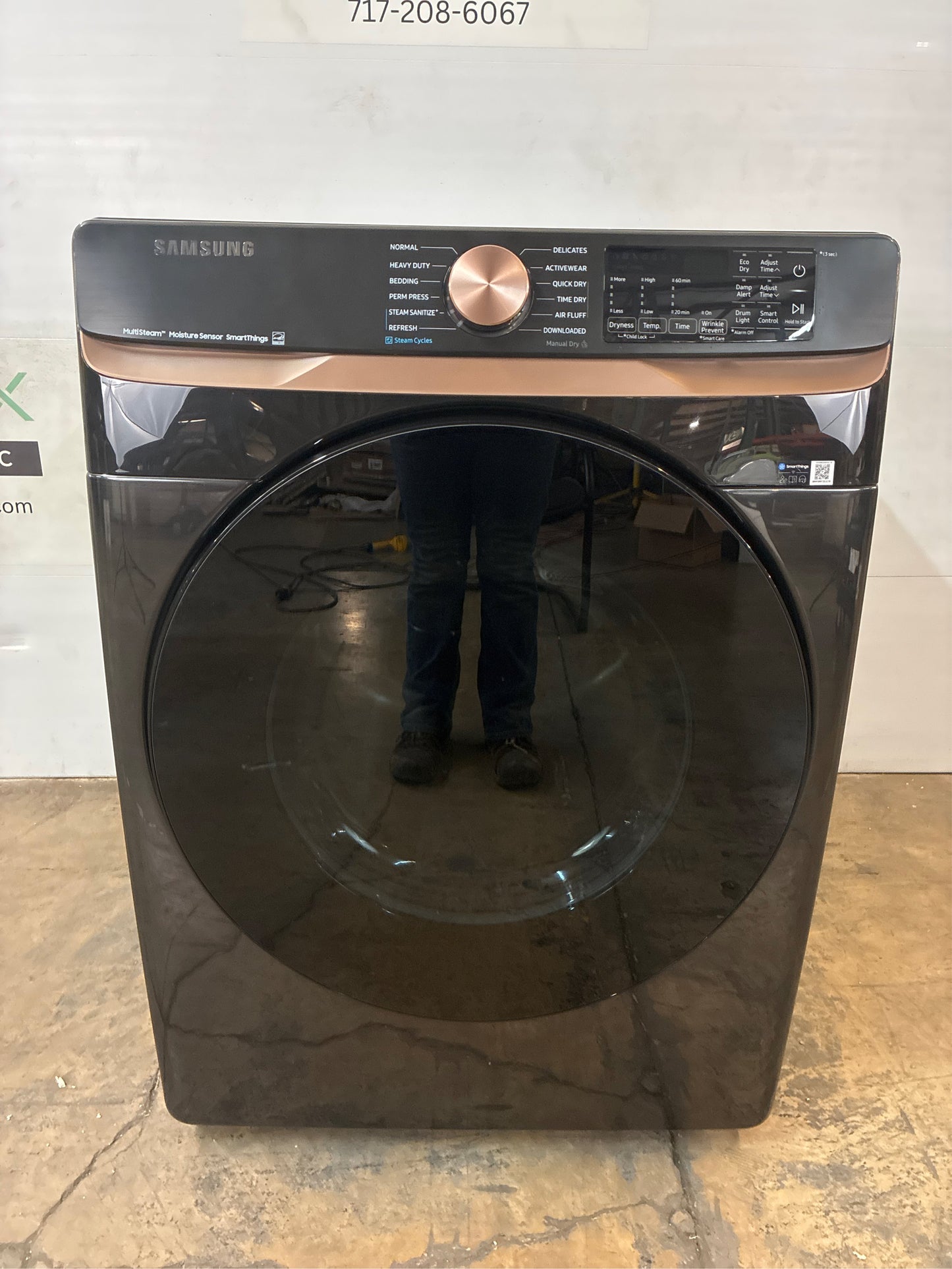 Samsung 7.5-Cu Ft Steam Electric Dryer (Black)