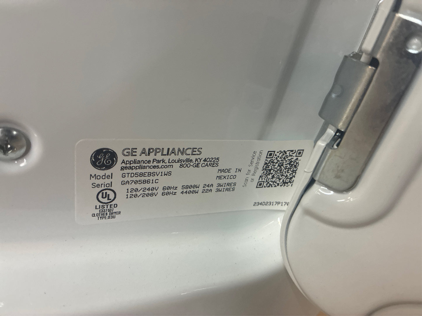 GE 7.4-cu ft Vented Electric Dryer (White)