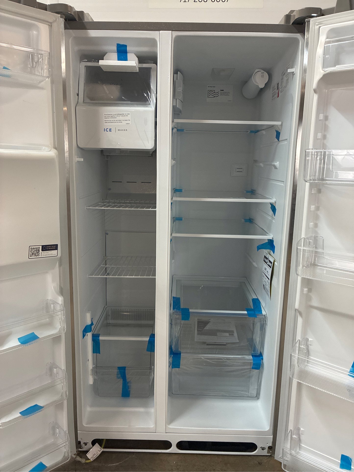 Frigidaire 36 in. Side-by-Side, 25.6 cu ft., - SS Refrigerator