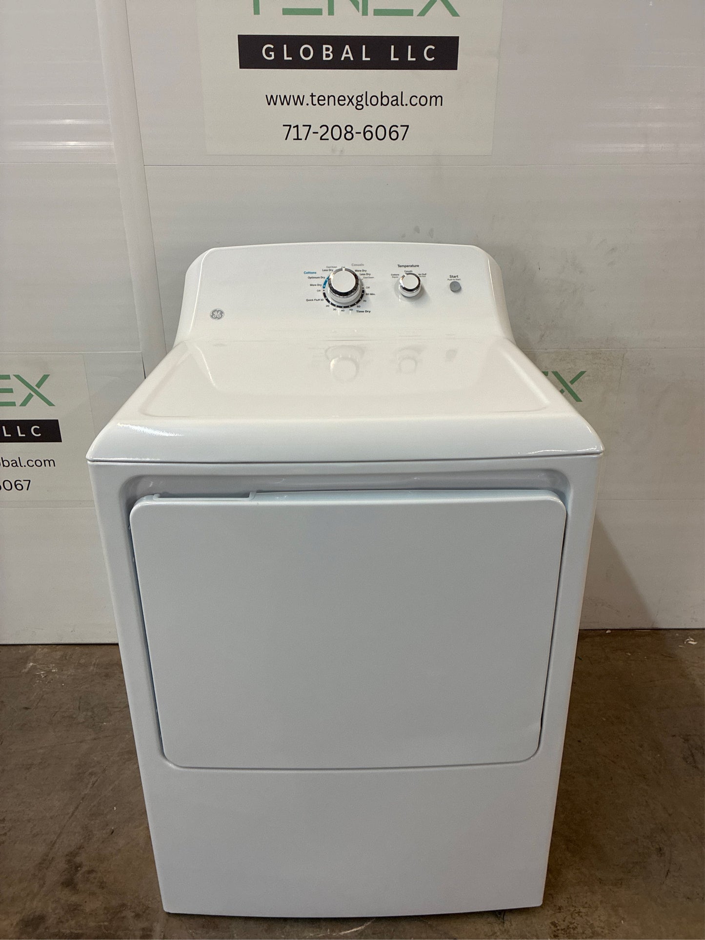 GE 6.2 cu. ft. White Electric Vented Dryer
