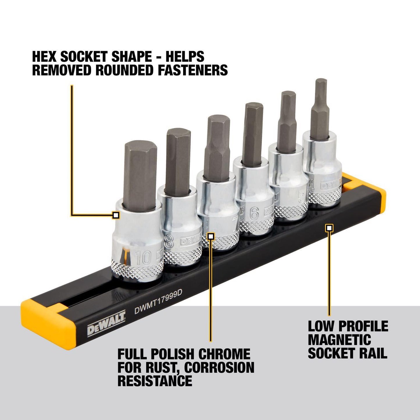 DeWalt 3/8 in. Drive Metric Hex Bit Socket Set