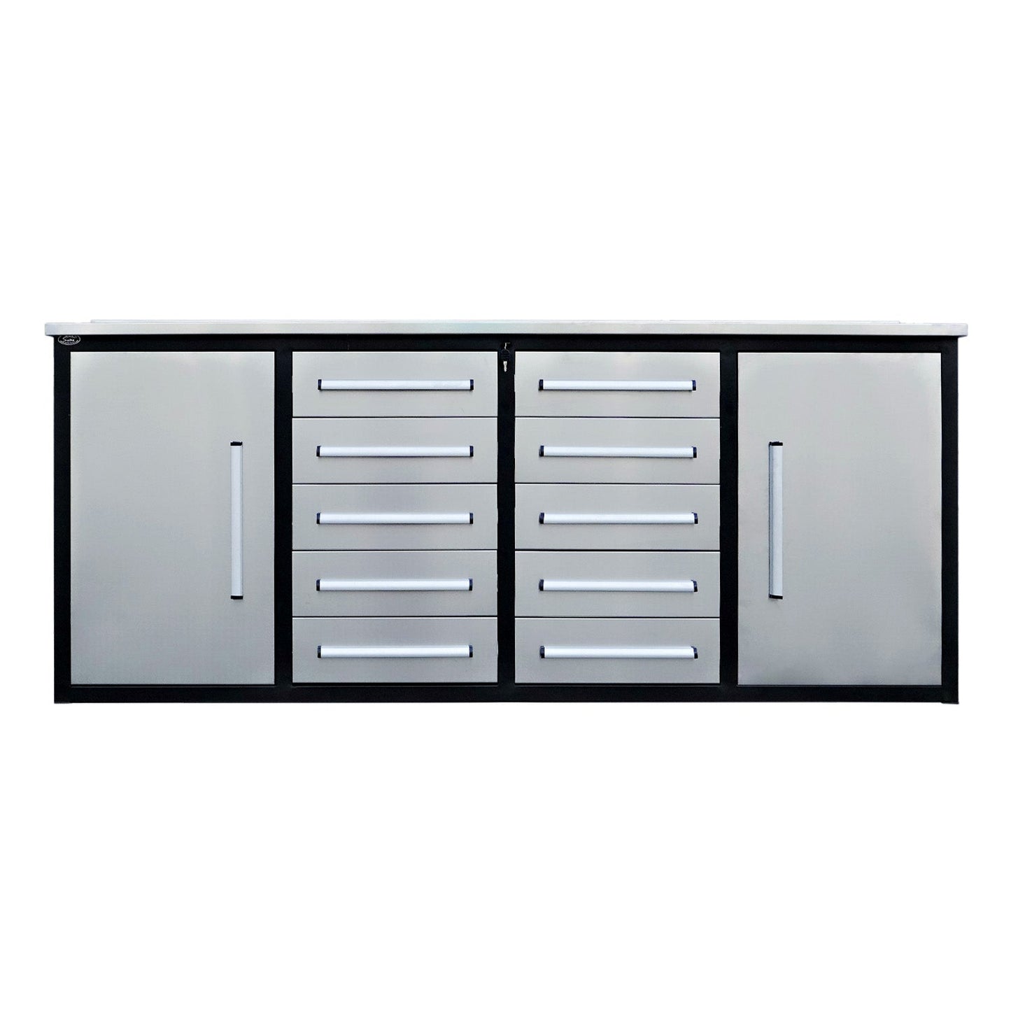 7ft Heavy Duty Workbench with 10 Drawers & 2 Cabinets
