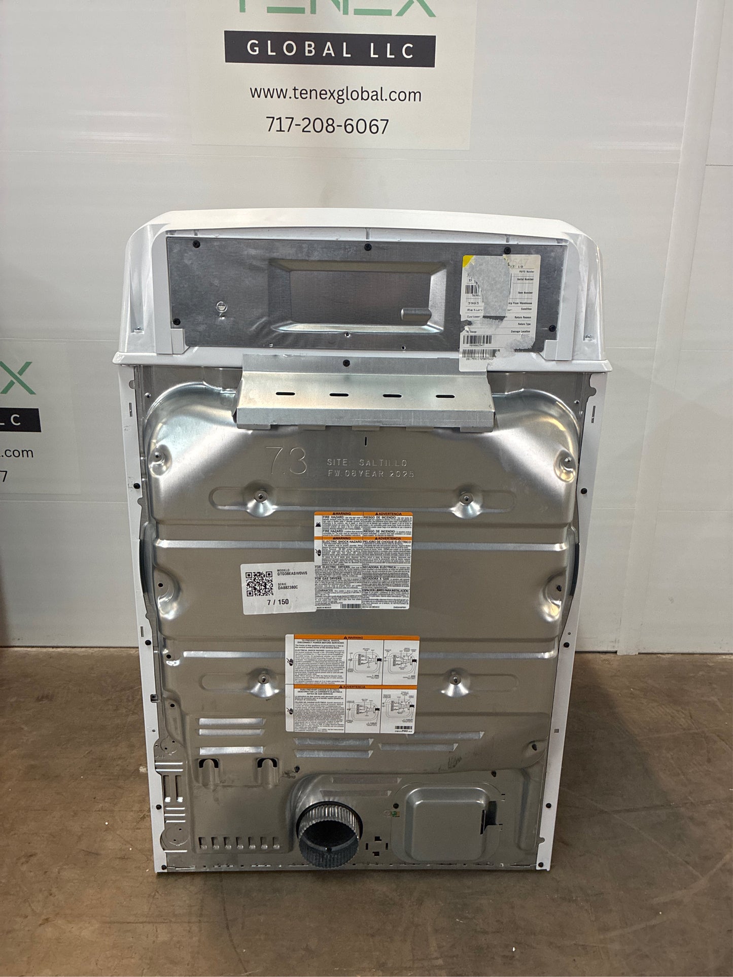 GE 7.2-cu ft Vented Electric Dryer (White)