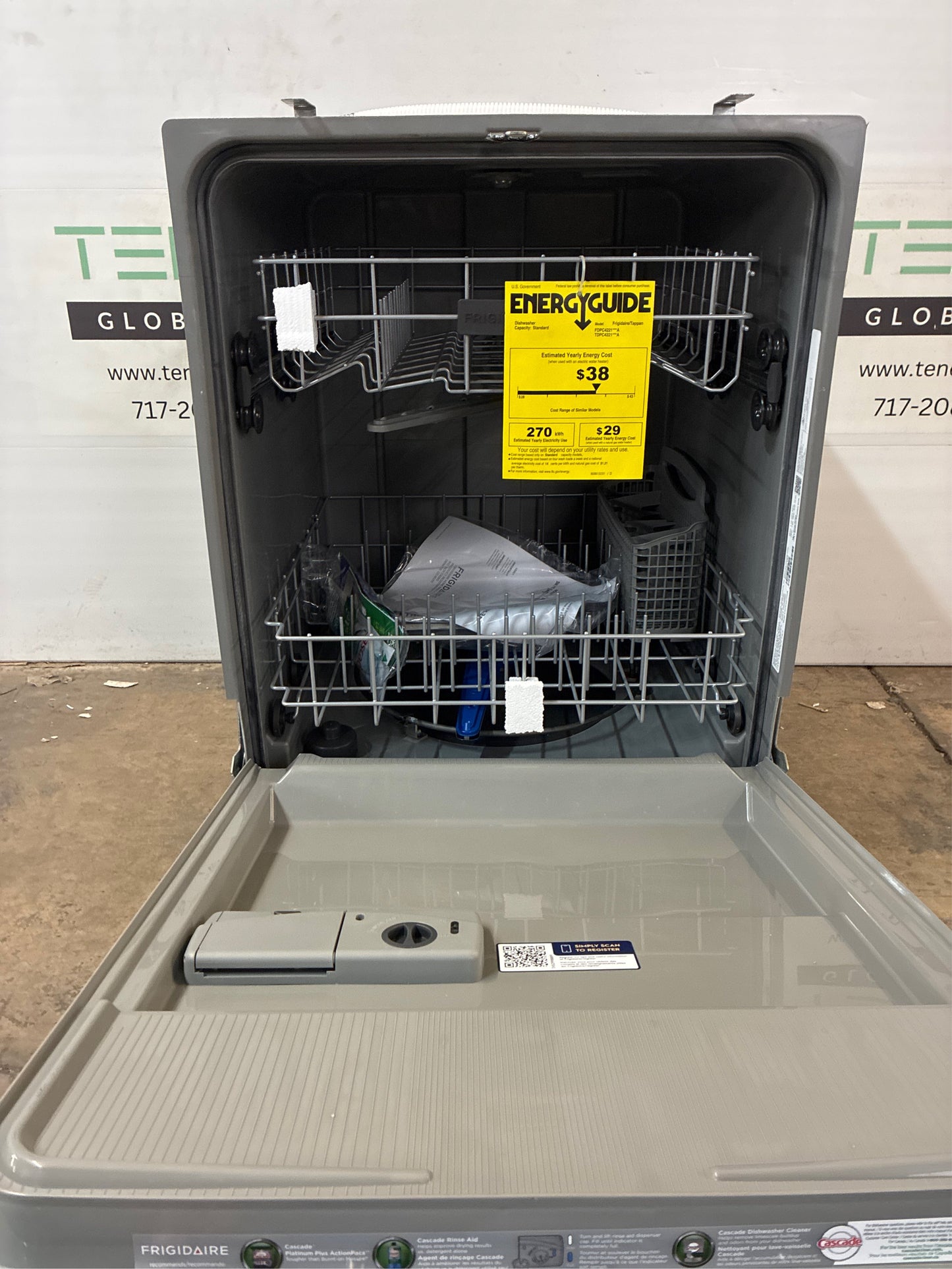 Frigidaire 24 in. Stainless Dishwasher., Tall Tub