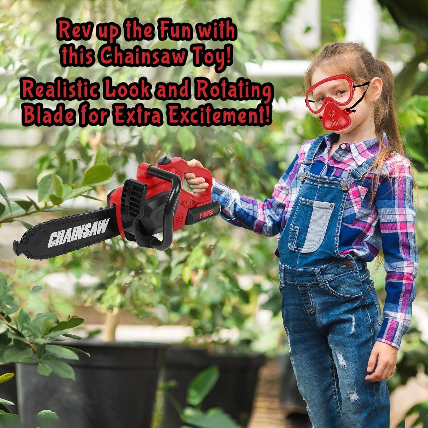 Kids Leaf Blower Toy Chainsaw Set w/ Gear