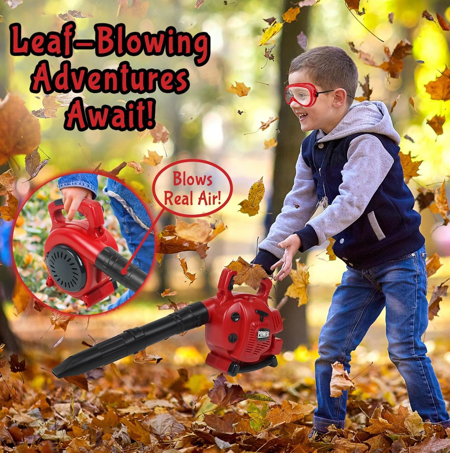 Kids Leaf Blower Toy Chainsaw Set w/ Gear