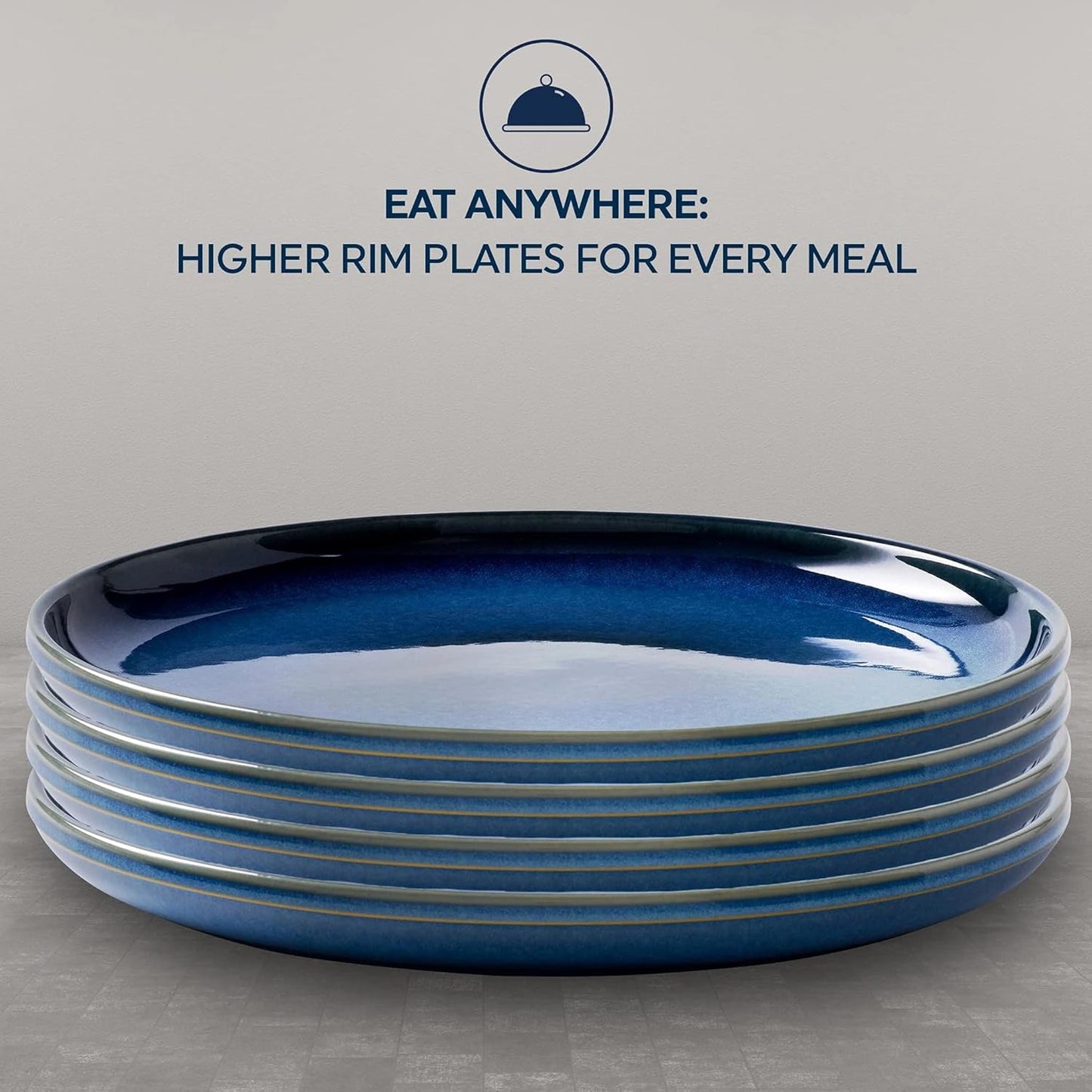 Corelle Stoneware 16-Piece Dinnerware Set, Navy