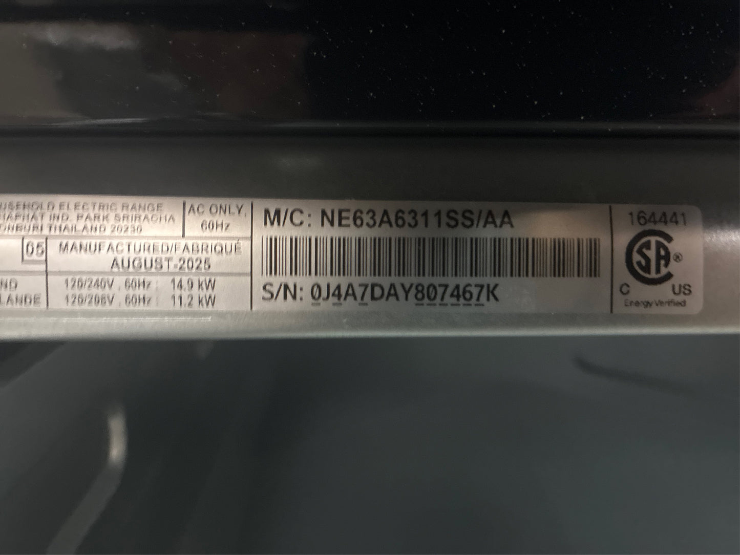 Samsung 6.3 cu.ft. 5 Burner Electric Range