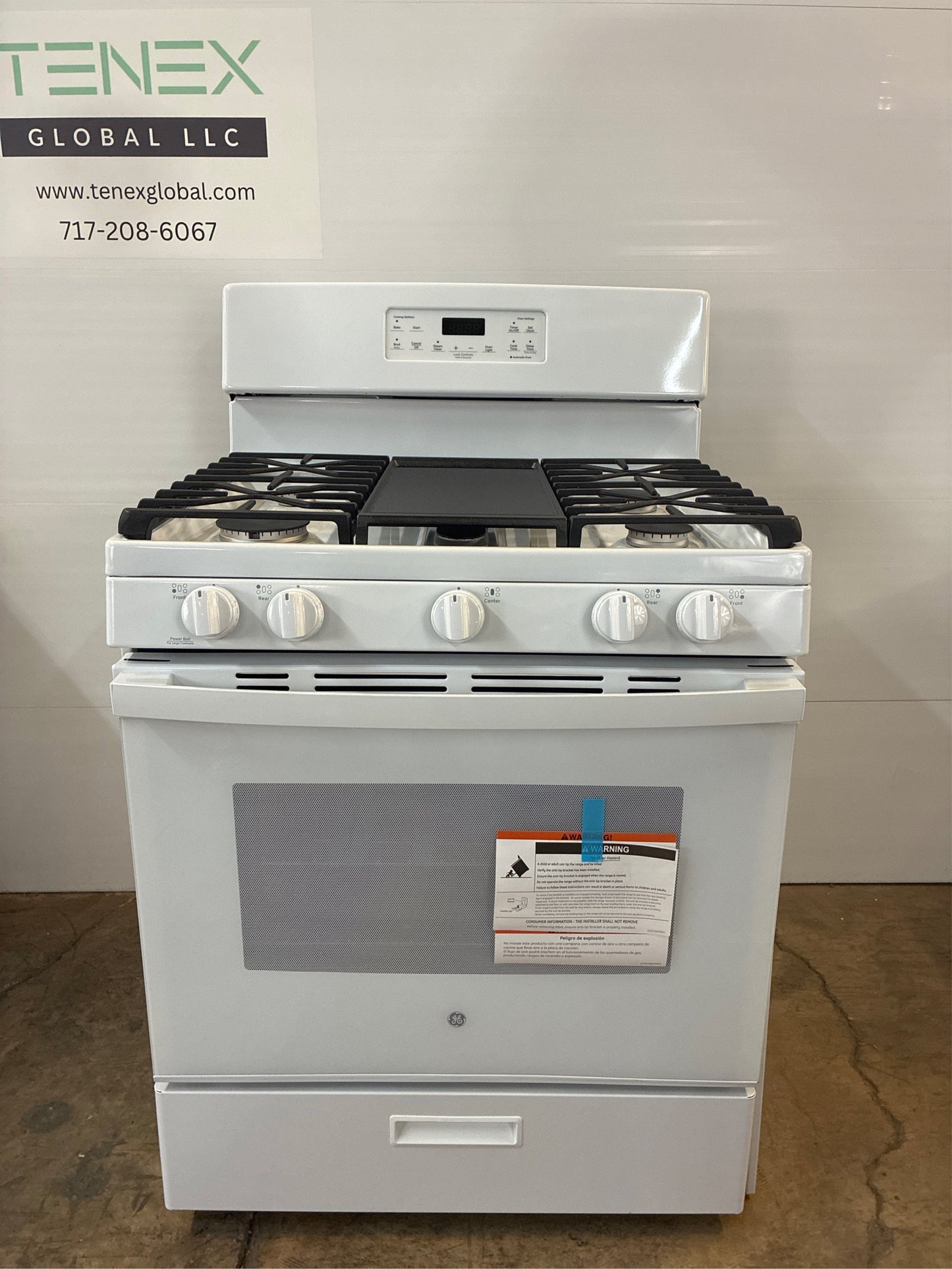 GE 30" 5-Burner 5-cu ft Gas Range (White)