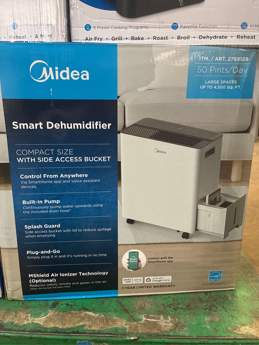 Midea Smart 50-Pint Dehumidifier with Pump