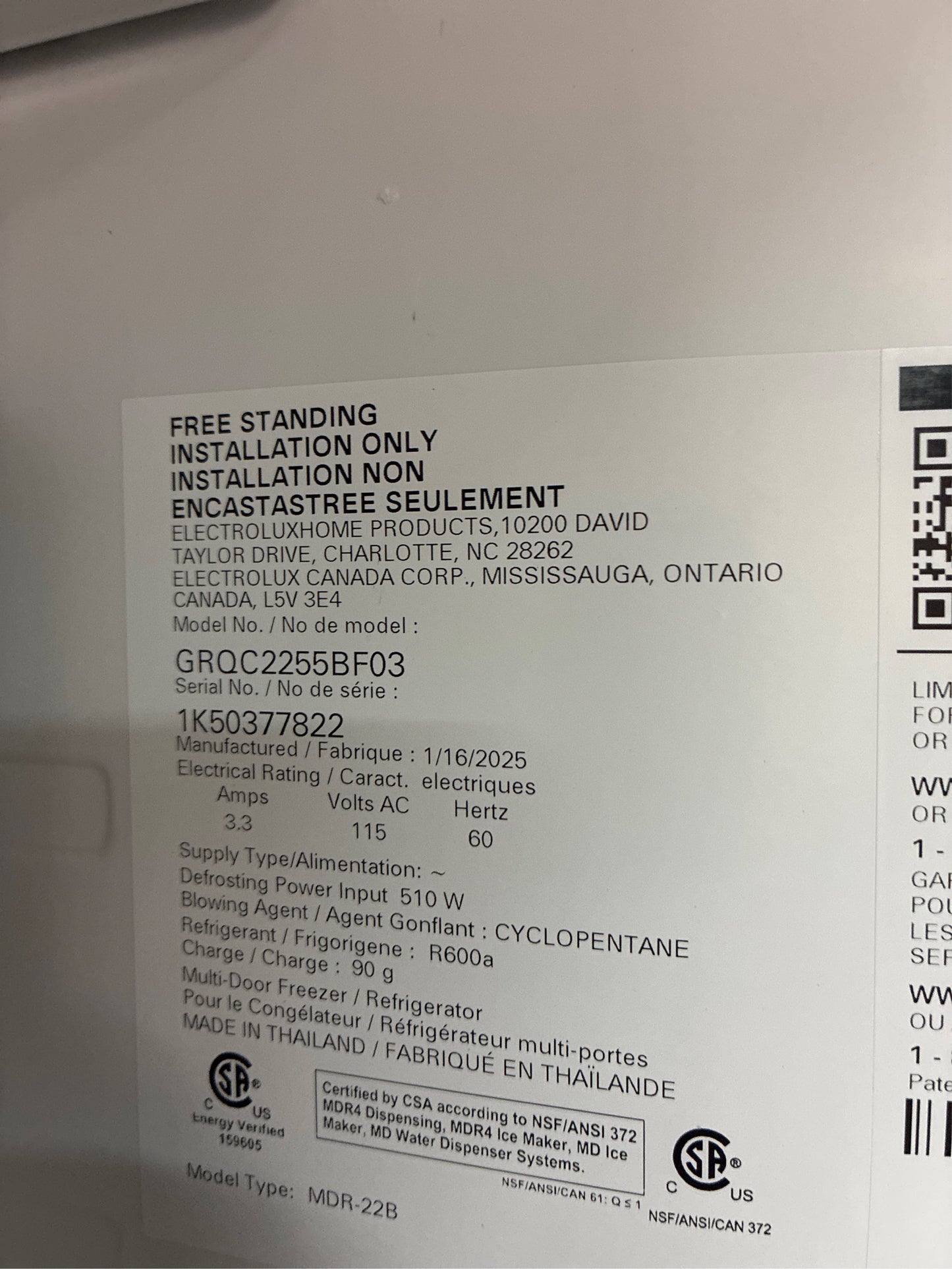 Frigidaire Gallery 21.5-cu ft French Door Refrigerator