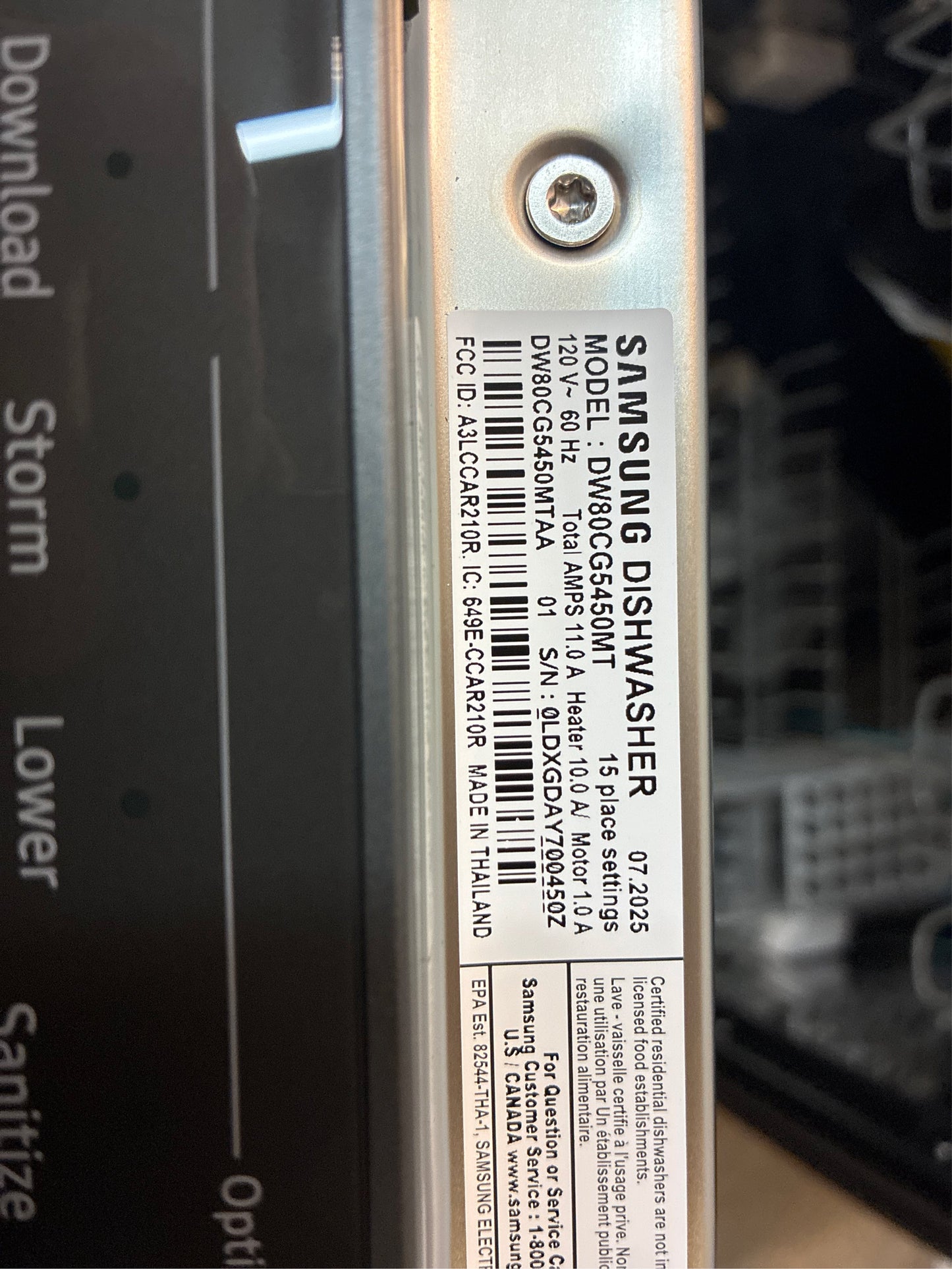 Samsung Smart 46 dBA Dishwasher StormWash Matte Black