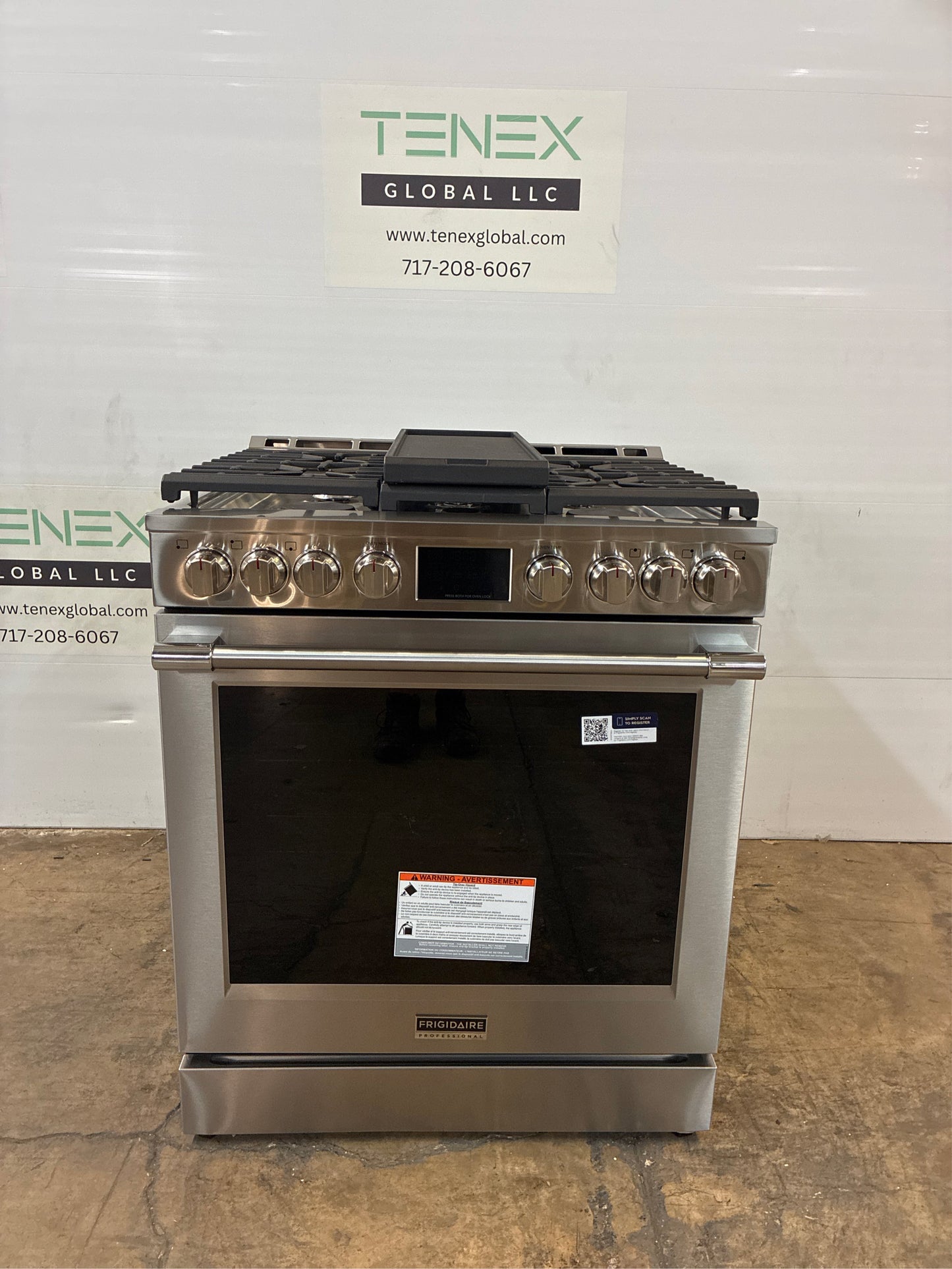 Frigidaire 30" 6 Burner Gas Range in Stainless Steel