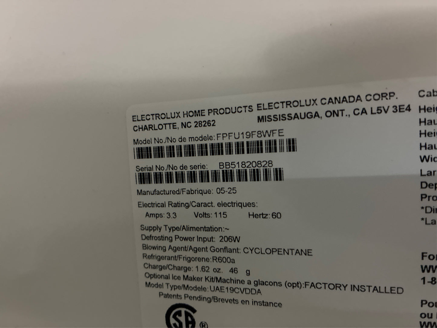 Frigidaire 18.9-cu ft Freezer Stainless