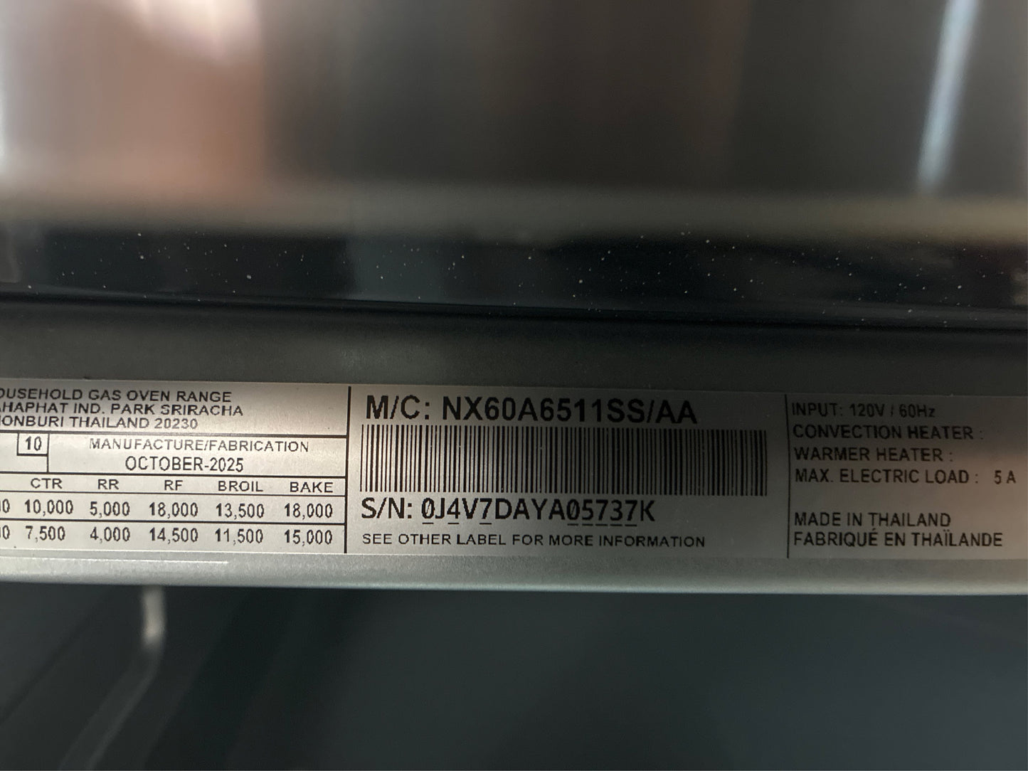 Samsung 30, 5-Burner Gas Range with Air Fry