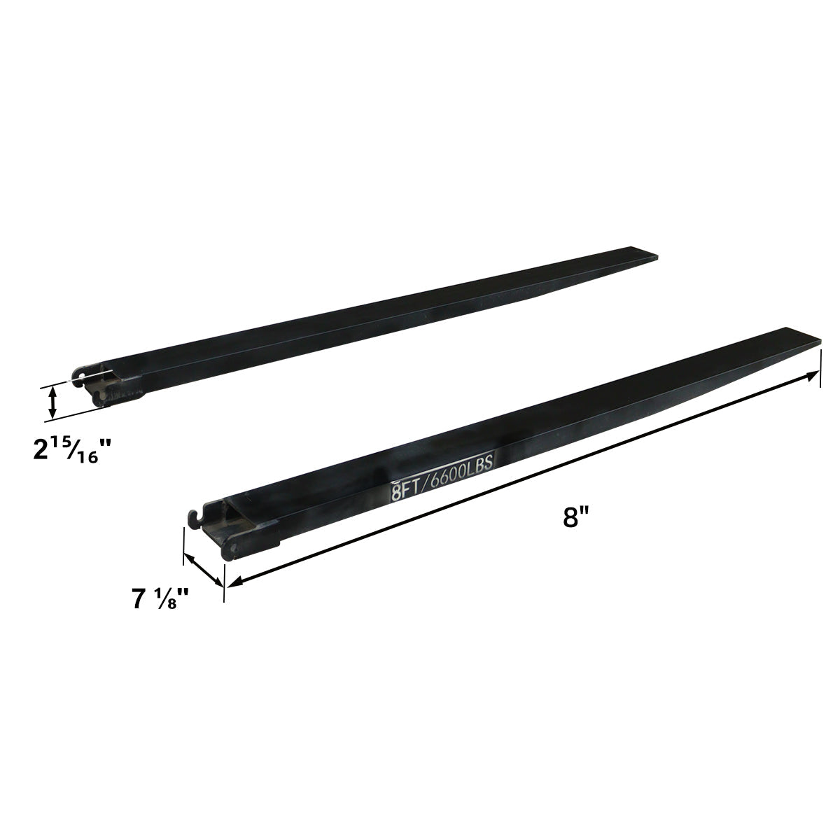 Greatbear 10ft Forklift Extensions 6” Wide Forks, 6600lbs Capacity (Pair)