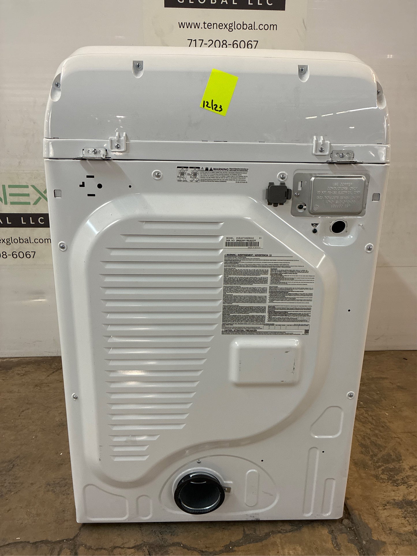 Samsung 7.2 cu.ft Vented Electric Dryer - White