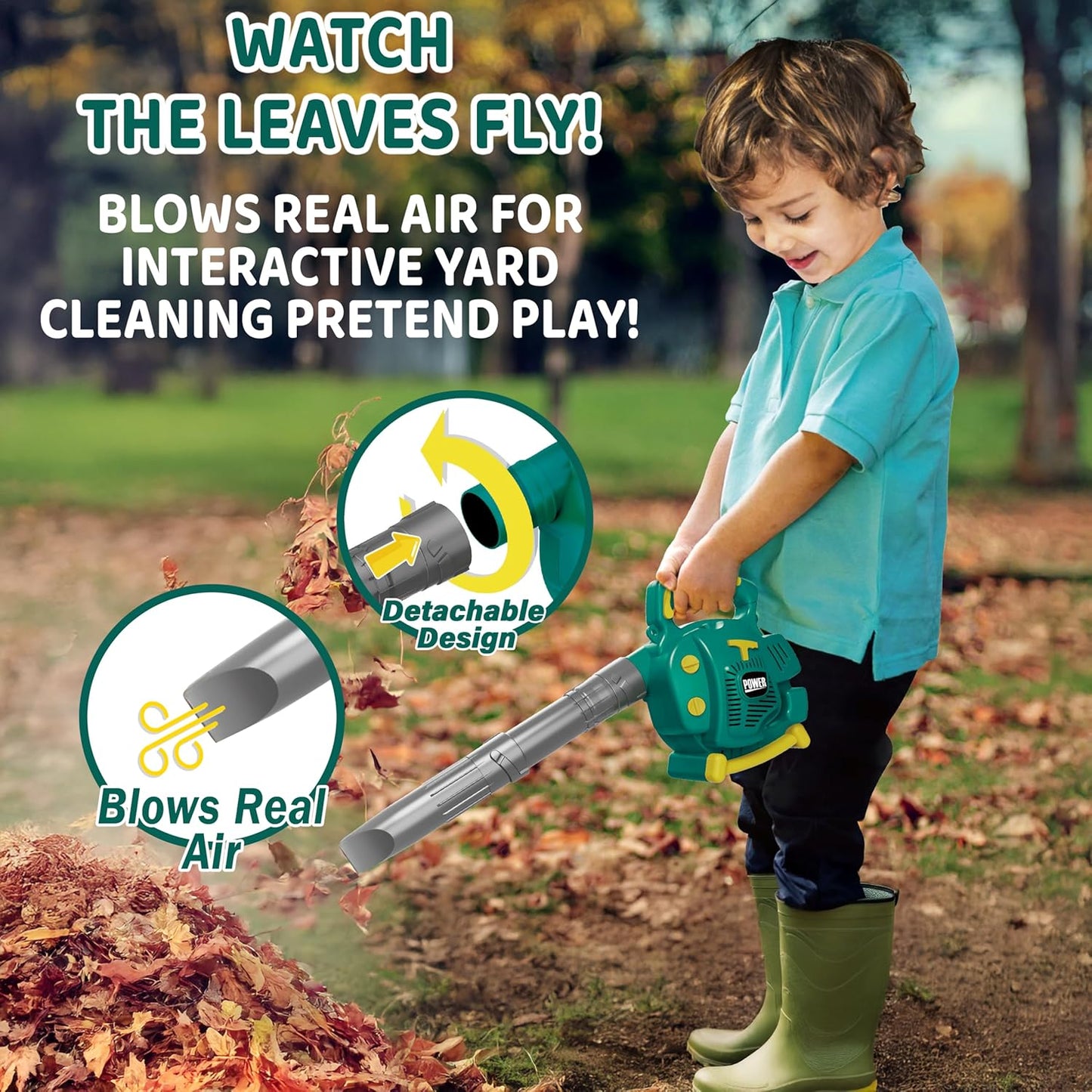Kids Leaf Blower Toy Chainsaw Set w/ Gear
