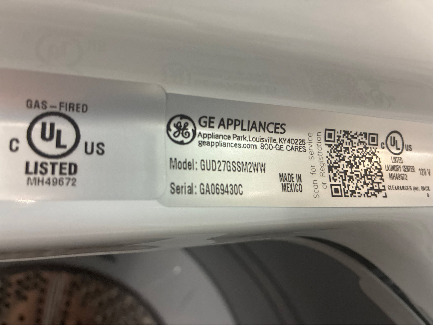 3.8 cu. ft. Washer & 5.9 cu. ft. Gas Dryer