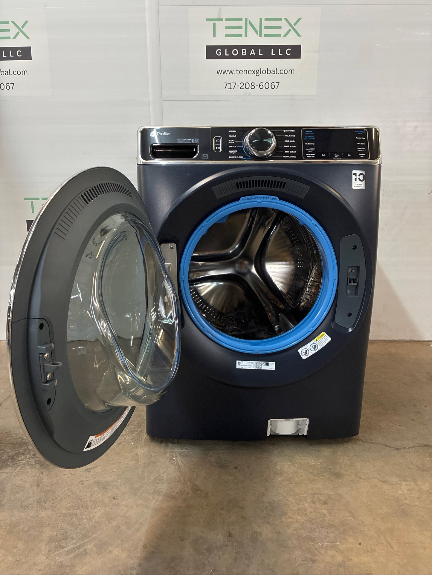 GE Profile 5.3 cu. ft. Smart Front Load Washer, Blue