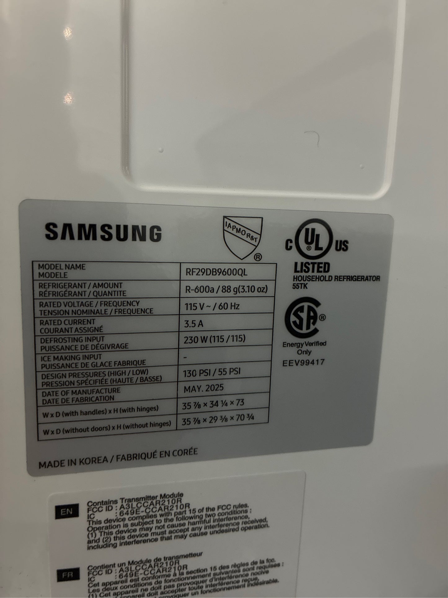 Samsung Bespoke 4-Door Flex Refrigerator with Beverage Center