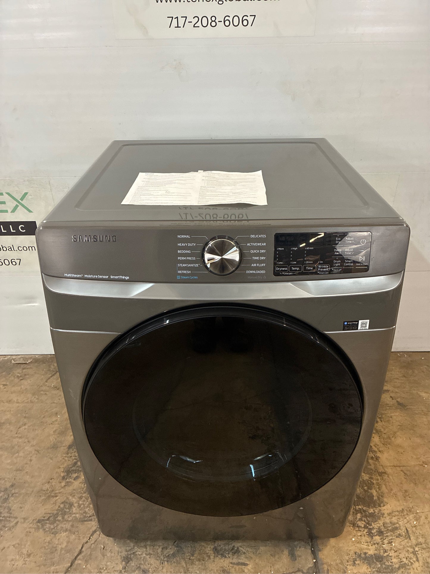 Samsung 7.5 cu. ft. Smart Stackable Electric Dryer with Steam