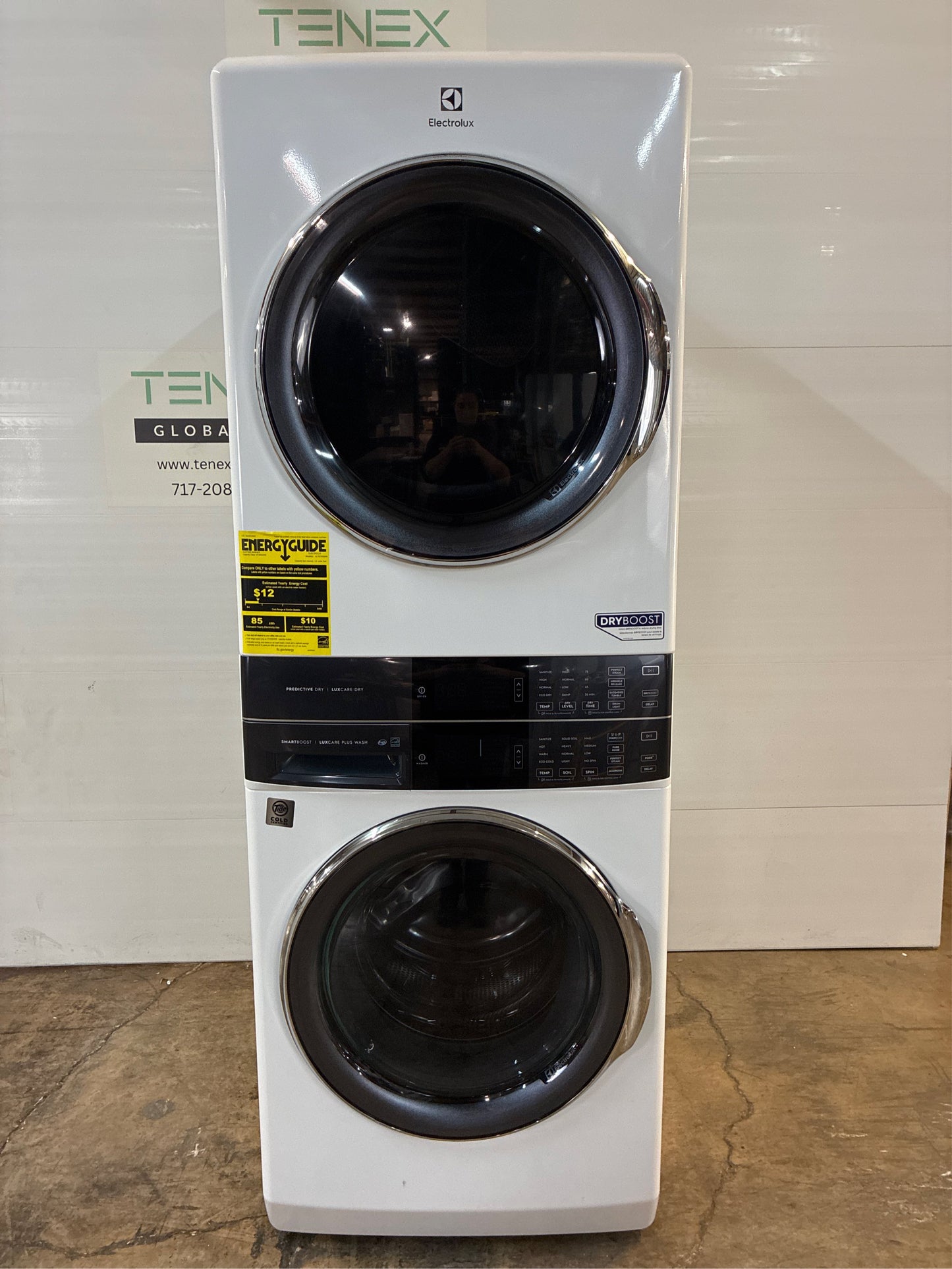 Electrolux 4.5/8.0 cu. ft. Washer Dryer Combo Tower, White