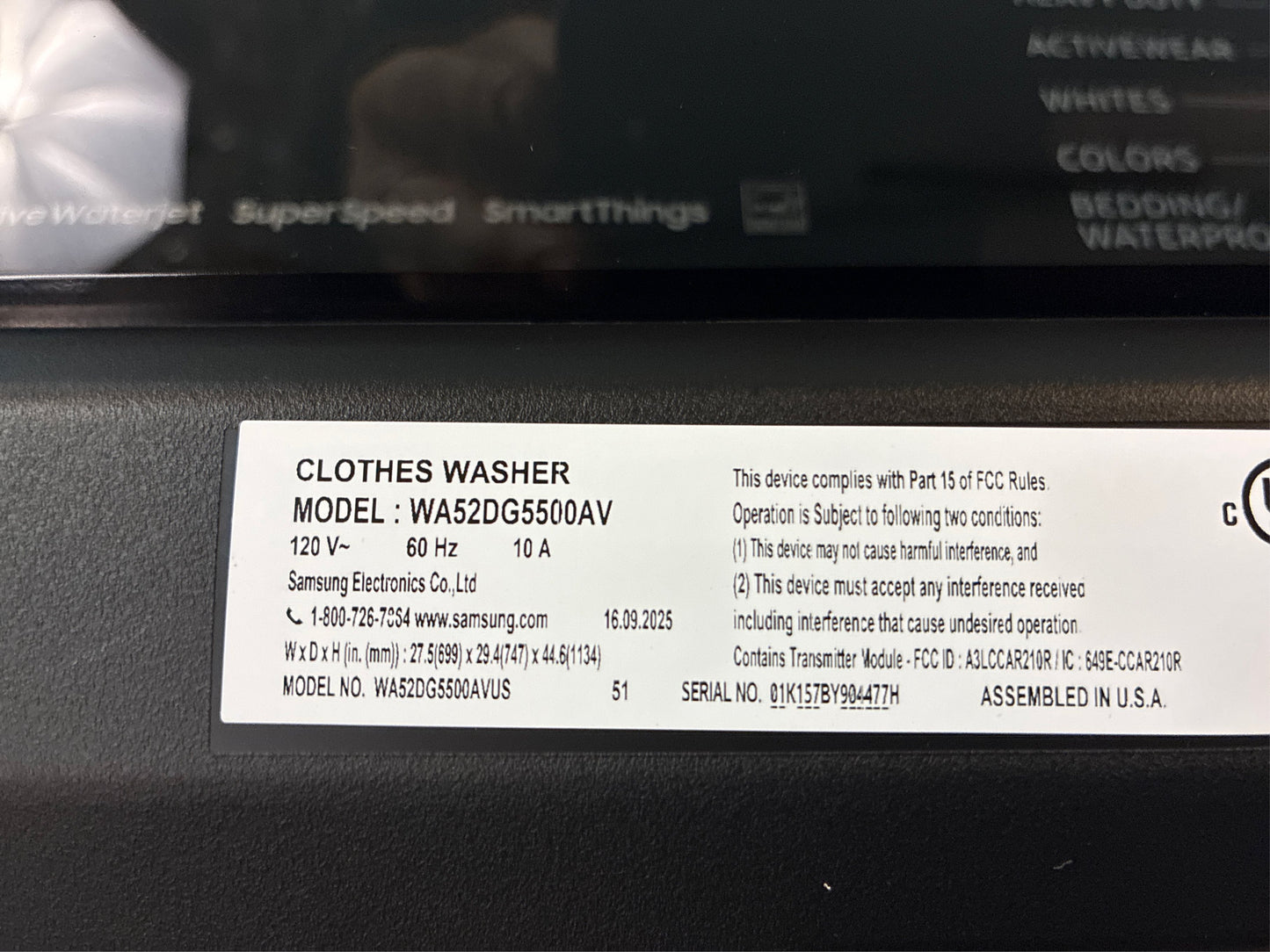 Samsung Smart Top Load Washer with Super Speed Wash