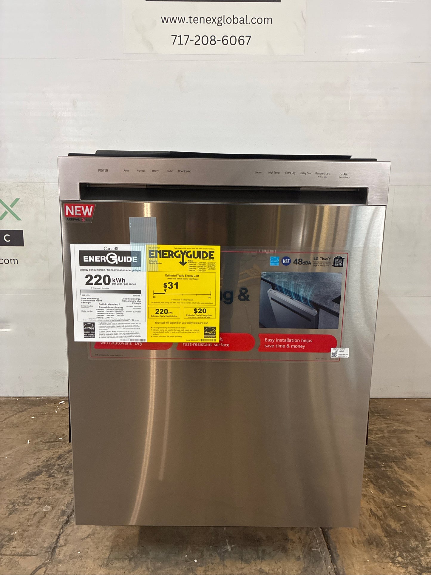 LG 24" Front Control Built-in Dishwasher