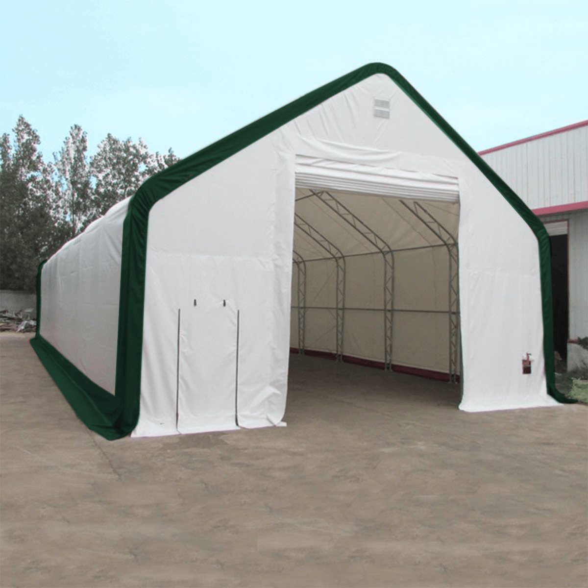 W40'xL80'xH23' Double Truss Storage Shelter