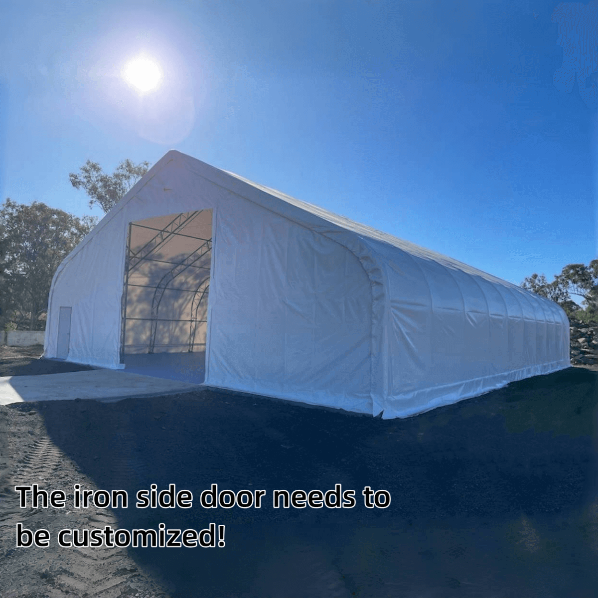 W70'xL120'xH28' Double Truss Storage Shelter