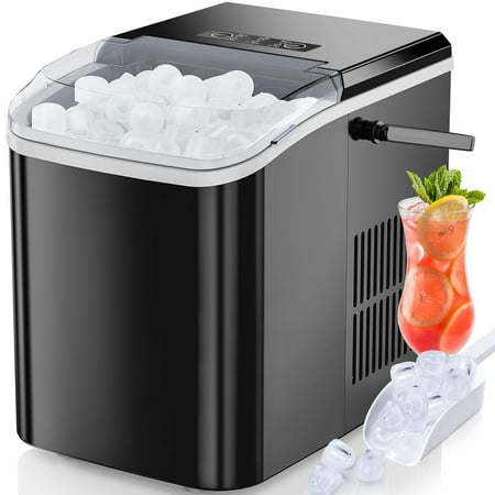 EDX Countertop Ice Maker 9Pcs/6Min 26.5Lbs