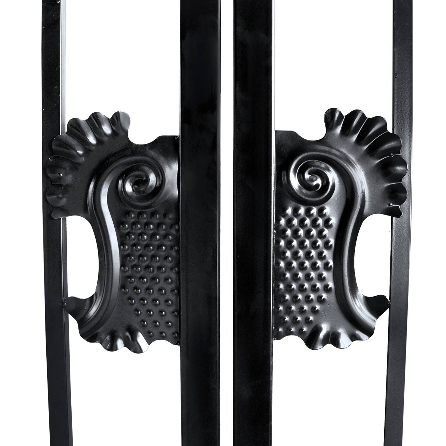 12x8 ft Dual Swing Driveway Steel Gate
