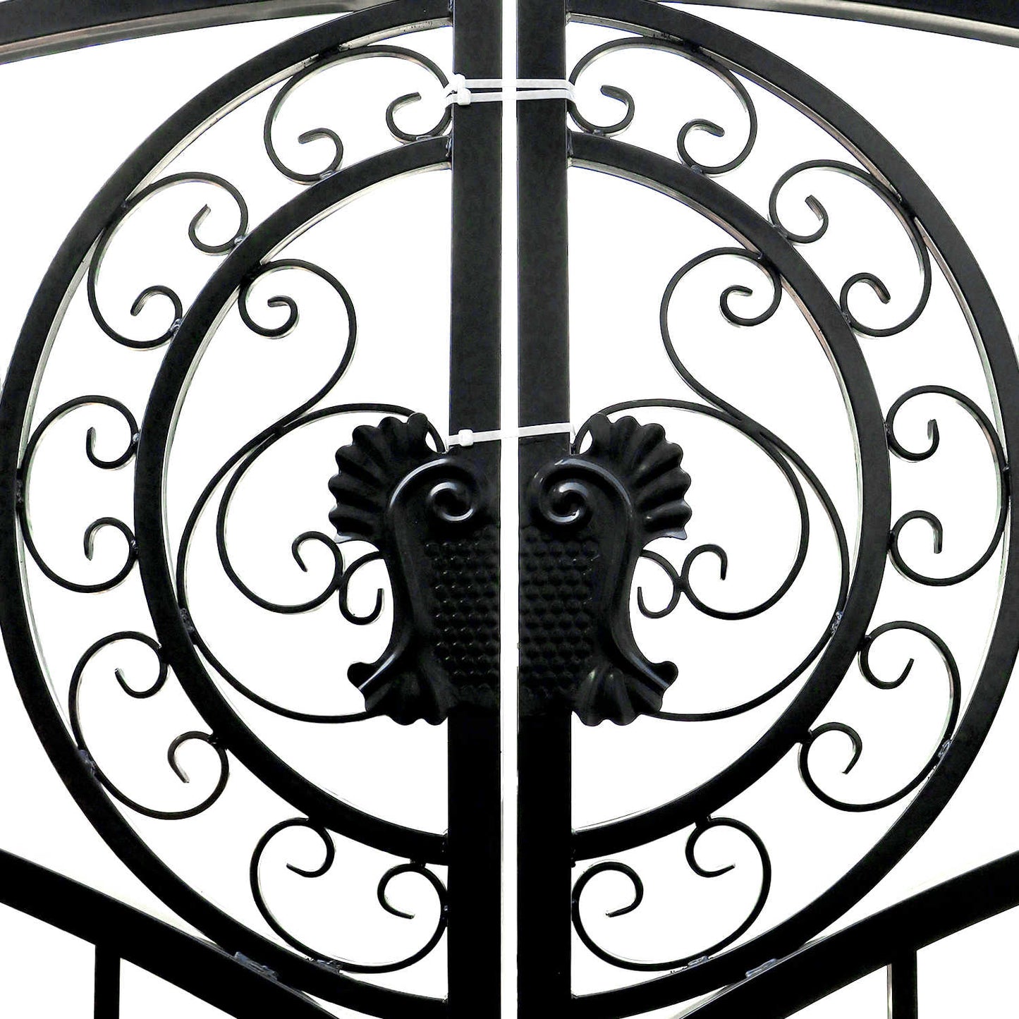 14x8 ft Steel Dual Swing Driveway Gate-European Style