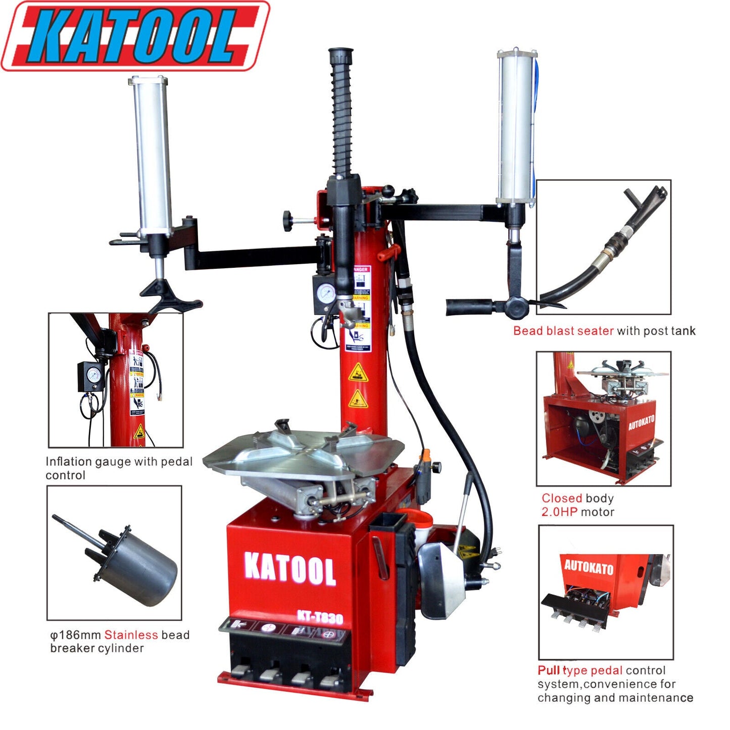 Katool KT-T830 Tire Changer & KT-B700 Wheel Balancer Combo