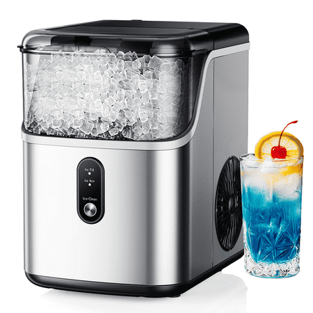 SIMZLIFE Nugget Ice Maker, 35lbs/Day, Silver