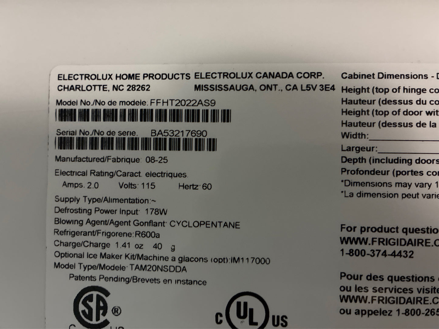 Frigidaire 30 in. 20 cu. ft. Top Freezer Refrigerator, Steel