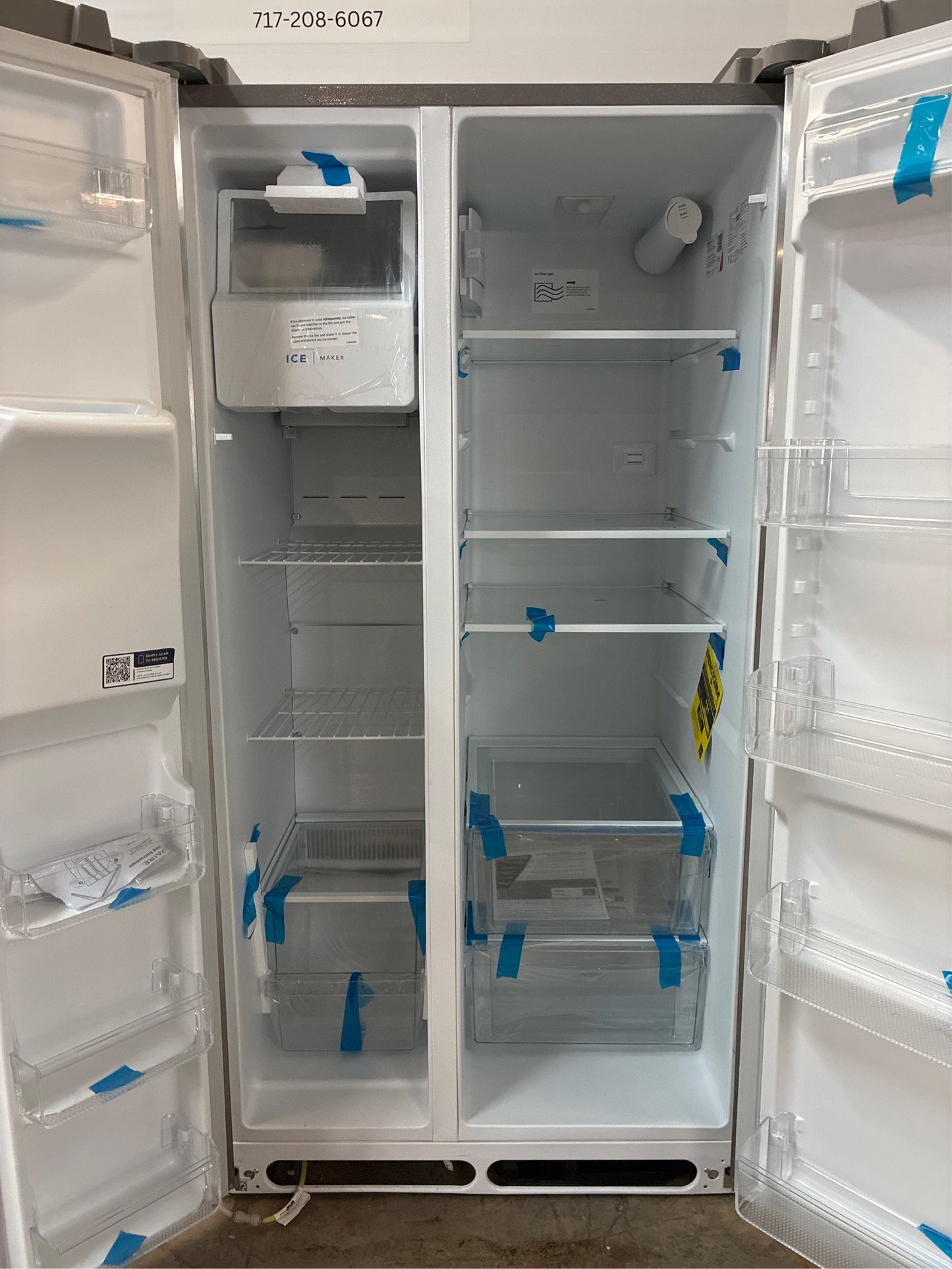 Frigidaire 36 in. Side by Side, 25.6., cu ft, SS Refrigerator